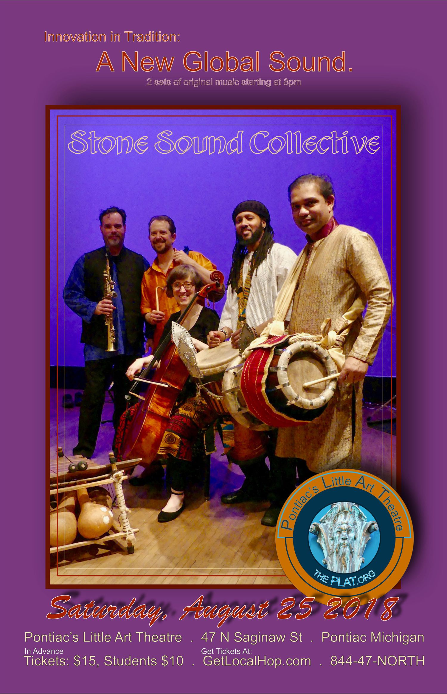 Stone Sound Collective Saturday, August 25, 2018, 800 PM Pontiac's